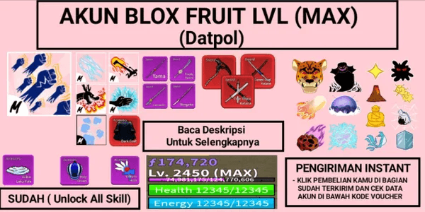 Blox Fruit Level 2450 GodHuman Leopard Fruits Full Skill