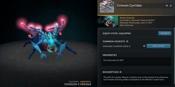 Gambar Product Crimson Cyrridae (Immortal TI7 Weaver)