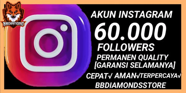 Gambar Product Account for 60,000 Permanent High Quality Followers [Forever Guarantee]