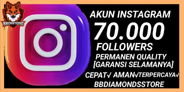 Gambar Product Account for 70,000 Permanent High Quality Followers [Forever Guarantee]