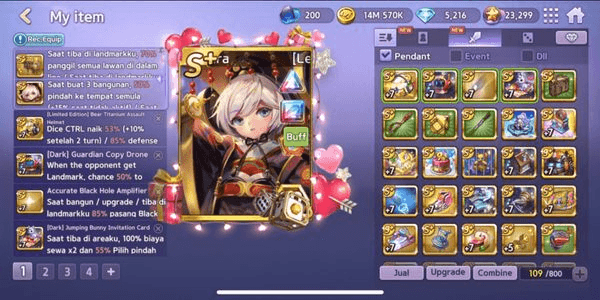 Gambar Product Akun Let's Get Rich Set Pendant Card Bangkrut lawan GG - Bergaransi