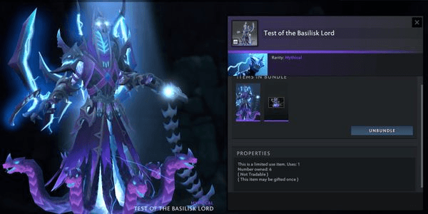 Gambar Product Test of the Basilisk Lord (Razor Set Aghanim's 2021 Collector's Cache)