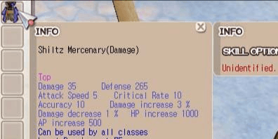 Gambar Product Shiltz Mercenary (Damage) +0