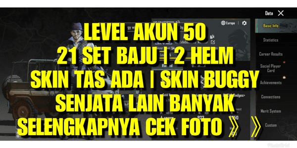 Gambar Product PUBG LEVEL 50 AN DISKON KHUSUS HARI INI