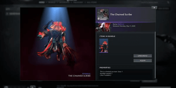 Gambar Product The Chained Scribe (Grimstroke Set Aghanim's 2021 Collector's Cache)