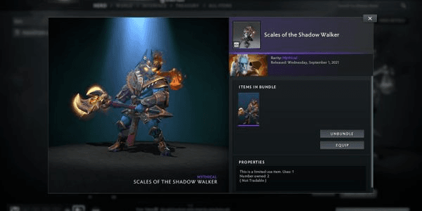 Gambar Product Scales of the Shadow Walker (Phantom Lancer Set Aghanim's 2021 Collector's Cache)