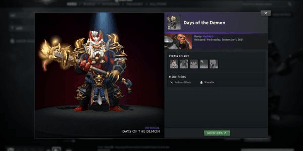 Gambar Product Days of the Demon (Axe Set Aghanim's 2021 Collector's Cache)