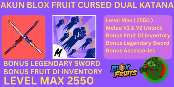 Blox Fruit] Lv 2450, Race Mink V4 (Awakening), Godhuman (Complete V1-V2  Melee)(All Skills unlocked), Cursed Dual Katana (All Skills unlocked)