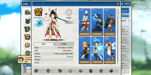 Gambar Product Akun Starter : Hero Normal + R Hero+  Rare + Unique [Baca Deskripsi]
