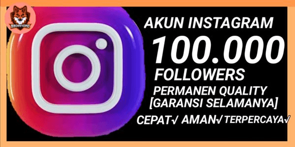 Gambar Product Permanent High Quality 100,000 Followers Account [Forever Guarantee]