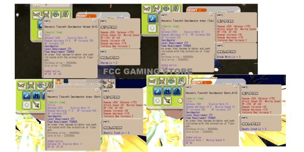 Gambar Product HNC HTBS SM .G +10 HnC Heavenly Tipareth Swordmaster Helmet Top Bottom Shoes HP