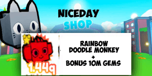 Rainbow Doodle Monkey