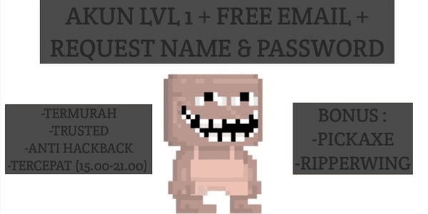 Gambar Product LEVEL 1 ACCOUNT + REQUEST NAME & PW