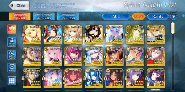 Gambar Product Akun FGO NA End-game 21SSR Arts Meta + Quick