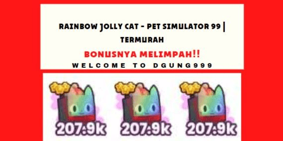Gambar Product Rainbow Jolly Cat - Pet simulator 99 -Termurah