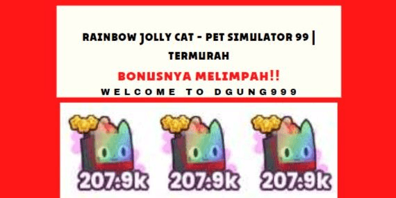 Gambar Product Rainbow Jolly Cat - Pet simulator 99 - Cheapest
