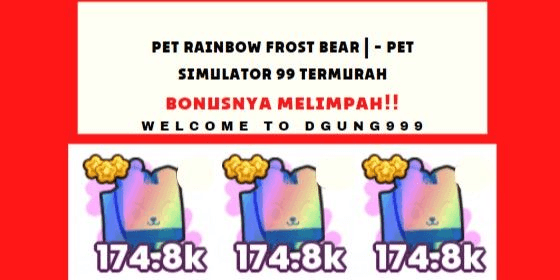 Gambar Product Pet Rainbow Frost Bear - Cheapest Pet Simulator 99