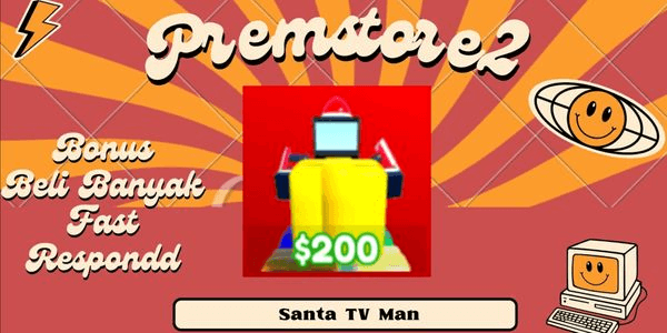 Gambar Product (Mythic) Santa TV Man | Toilet Tower Defense