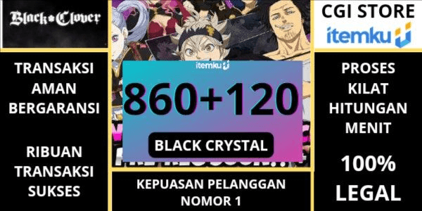 Gambar Product 860 Premium Black Crystals + 120 Black Crystals