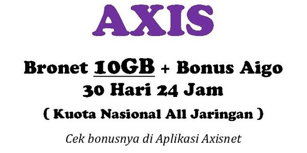 Gambar Product Paket BRONET Kuota 24 Jam 10 GB (30 Hari)