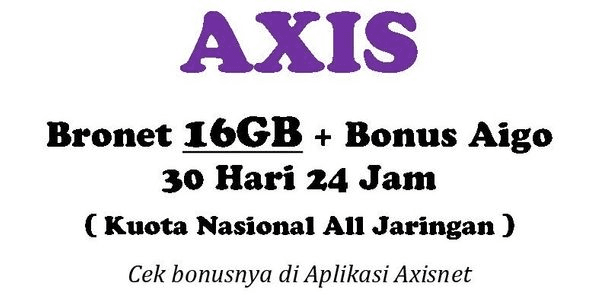 Gambar Product Paket BRONET Kuota 24 Jam 16 GB (30 Hari)