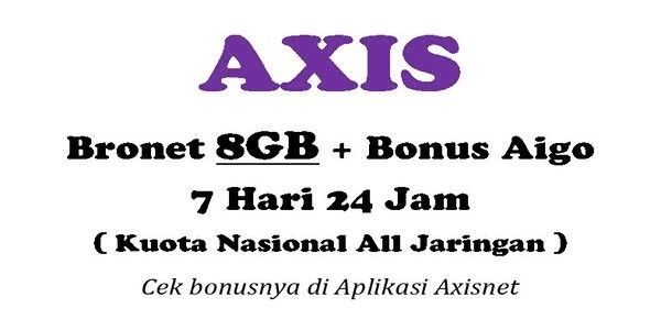 Gambar Product Paket BRONET Kuota 24 Jam 8 GB (7 Hari)