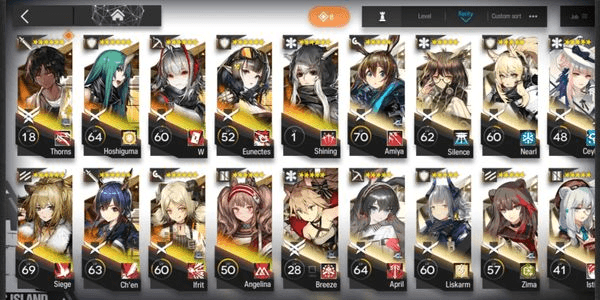 Gambar Product Arknights Limited W + Thorns + Siege + Hoshiguma + Ifrit + Eunectes + Angelina + Shining + Chen