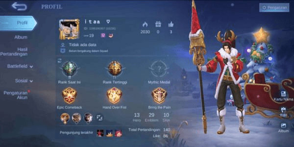 Gambar Product Pro Fanny Account Win Rate 80% Bp 75000