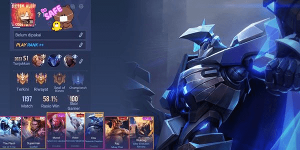 Gambar Product Akun Prime AOV {Hero 82, Skin 92} ex.Grand Conqueror
