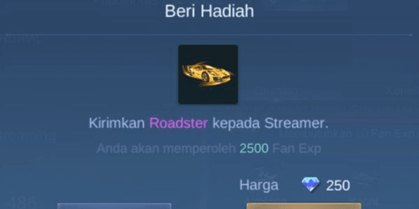 Roadster (gift for streamers)