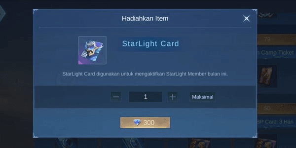 Gambar Product Starlight member card
