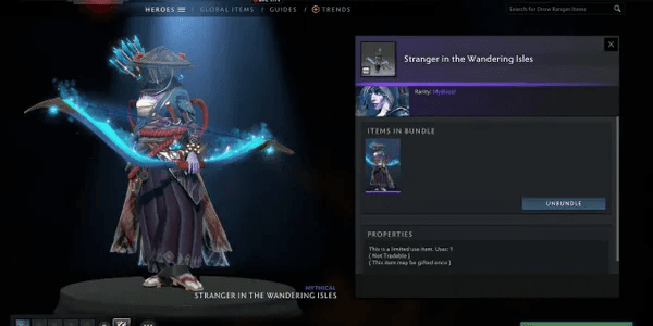 Stranger in the Wandering Isles (Drow Ranger Set Aghanim's 2021 Collector's Cache)