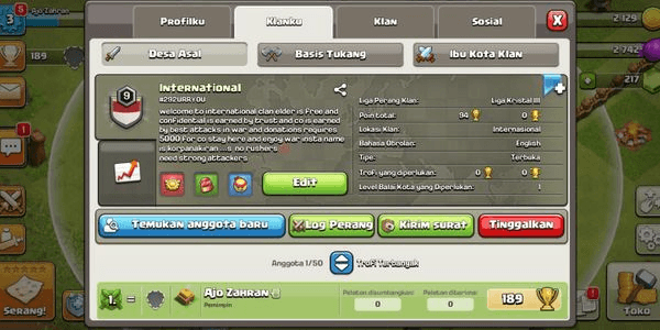 Gambar Product 	Clan Level 9