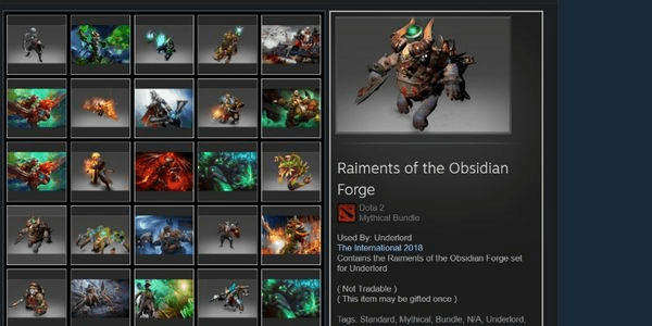 Gambar Product Raiments of the Obsidian Forge (Underlord Set)