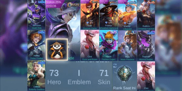 ML Ada Skin Epic & Starlight Murah Meriah