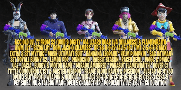 Gambar Product SPESIAL AKUN PUBGM ANTI MAHAL