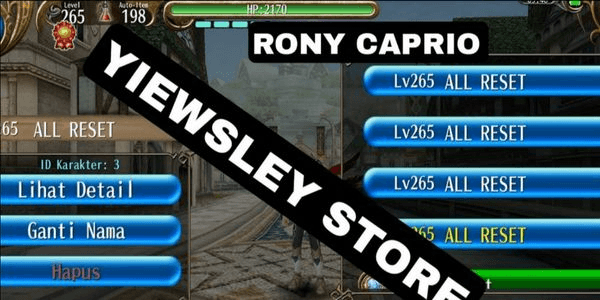 Gambar Product Akun toram max level cap - 265 - 4 Slot server indo, TERMURAH!