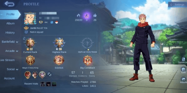 Gambar Product JJK YIN ACCOUNT TF ROGER LIMIT JHONSON SEIYA BADANG EPIC DHYROTH SL LING YSS ALU