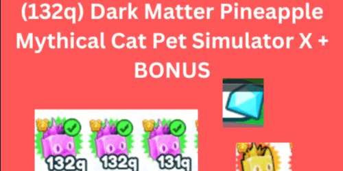 Gambar Product (132q) Dark Matter Pineapple Mythical Cat Pet Simulator X + BONUS