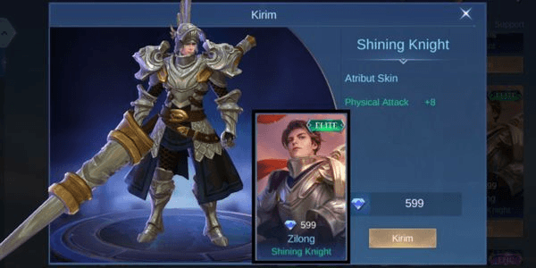 Gambar Product Shining Knihgt (Elite Skin Zilong)