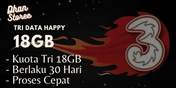 Kuota Happy 18 GB (30 Hari)