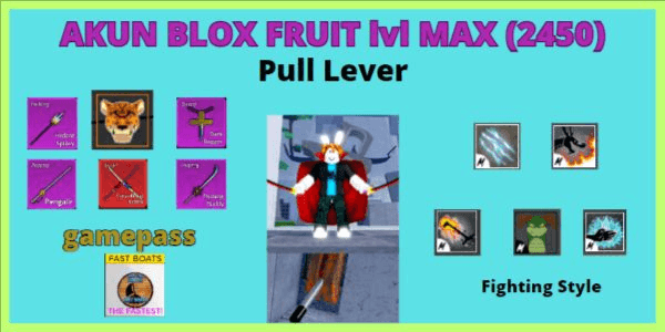 Gambar Product Akun Blox Fruits Level Max / Pull Lever