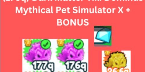 Gambar Product (176q) Dark Matter Tiki Dominus Mythical Pet Simulator X + BONUS