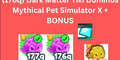 Gambar Product (176q) Dark Matter Tiki Dominus Mythical Pet Simulator X + BONUS