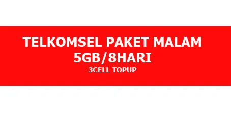 Paket Internet Malam 5 GB (8 Hari)