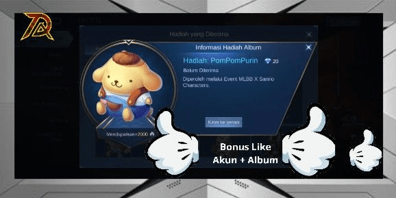 Gambar Product PomPomPurin Sanrio Gift - Account & Album Like Bonus