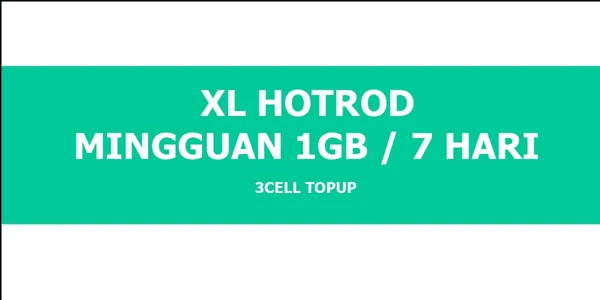 Hotrod Baru Mingguan 1 GB (7 Hari)