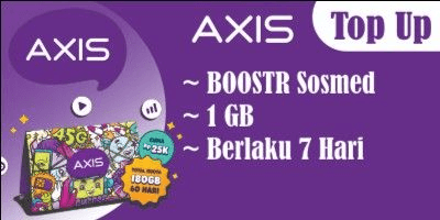 Gambar Product Paket BOOSTR Sosmed (1 GB 7 Hari)