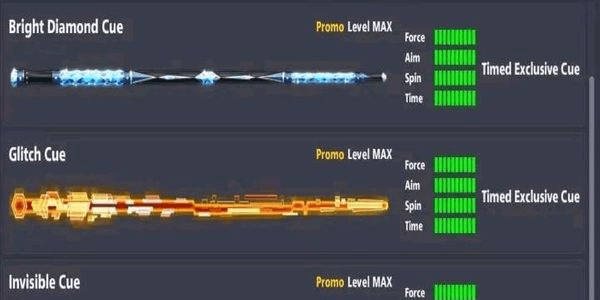 Gambar Product  [8 Ball Pool] ACCOUNT 5 LEGENDARY CUES MAX GG | AND OTHER CUES!