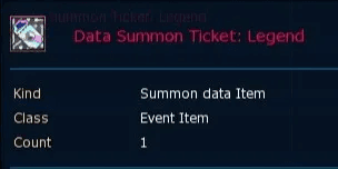 Summon Ticket Legend data